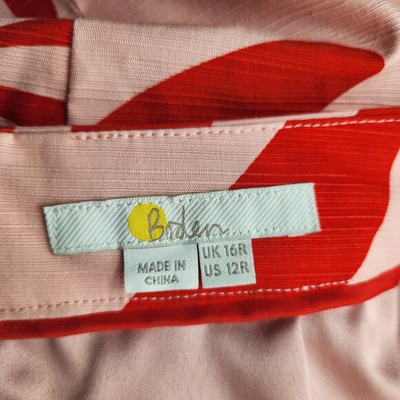 Boden Womens Modern Pencil skirt Pink Coral Branch Size UK 16R US 12R - Picture 4 of 5